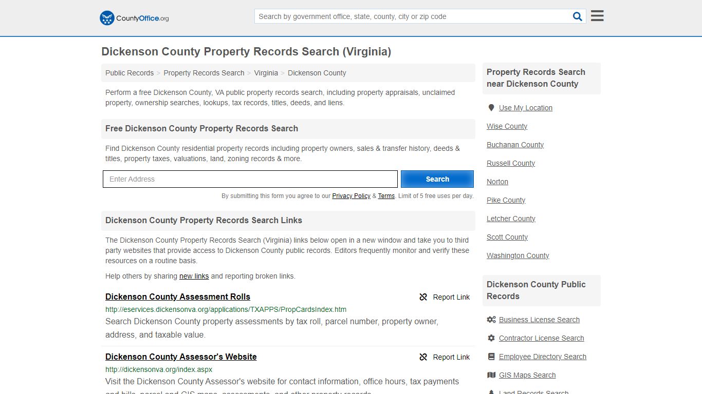 Dickenson County Property Records Search (Virginia) - County Office