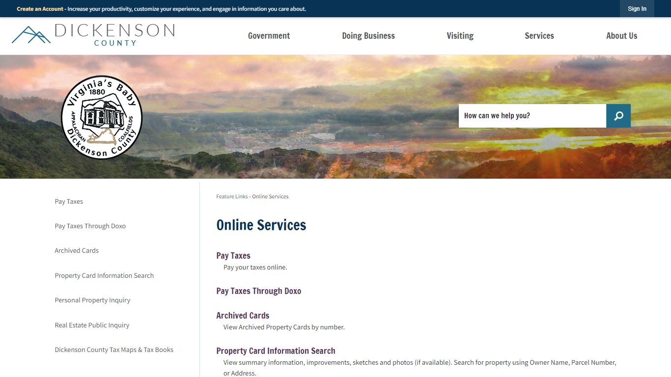 Online Services | Dickenson County, VA - Official Website